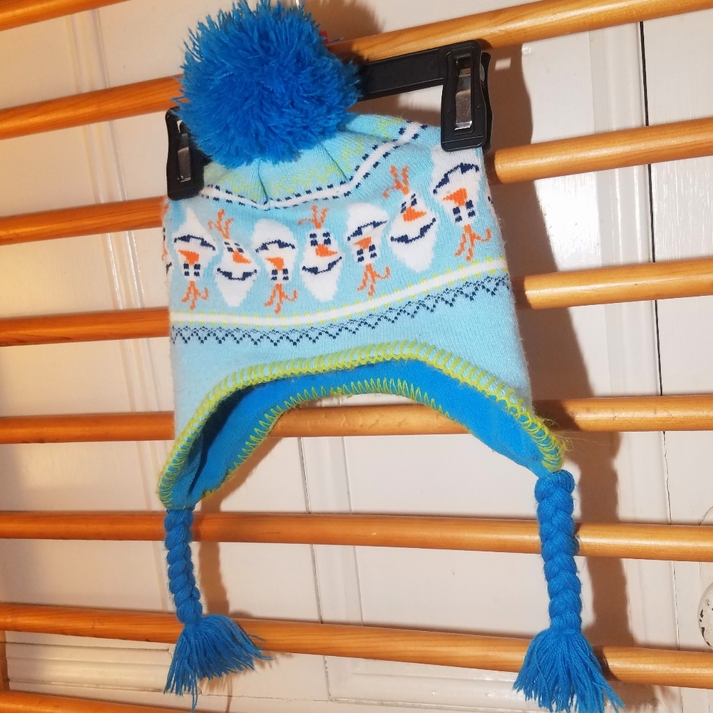 Disney OLAF Nordic Fair Isle Pompom Hat Child 4 5
